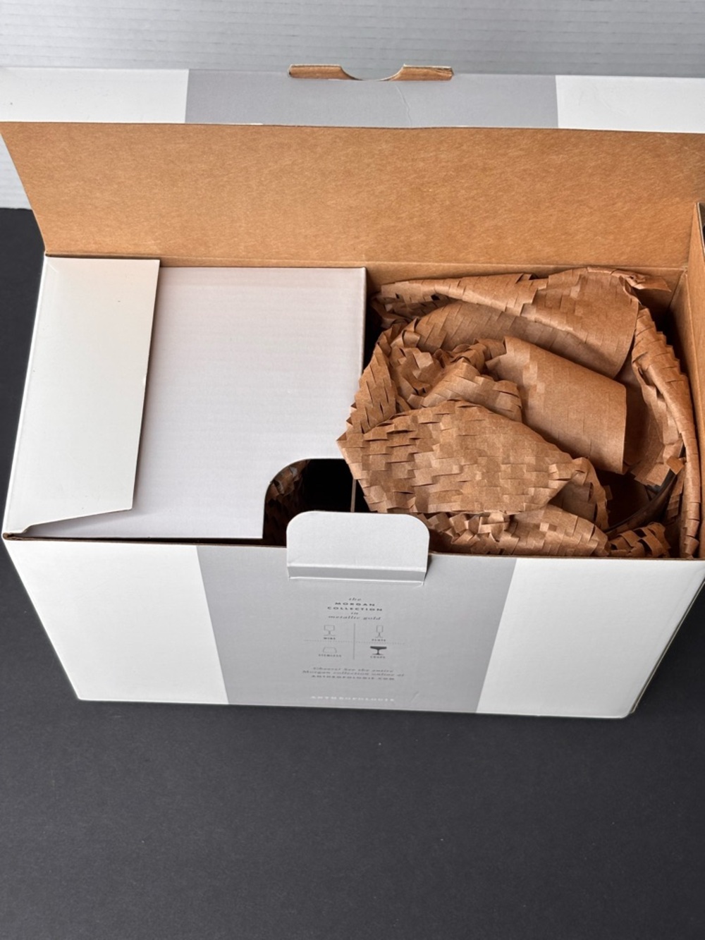 Anthropologie NIB 2 Pack Zaza Honey Luster Stemless Martini Glasses Iridescent - Picture 9 of 15
